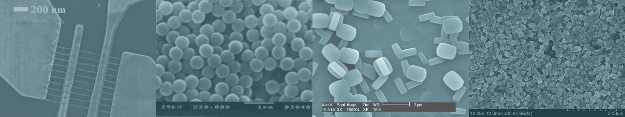 graphene ribbons, polymeric nanospheres, zeolites, FeS2 nanocrystals